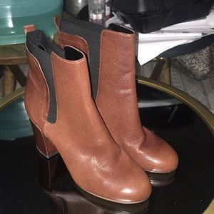 Nine West brown heeled ankle boots